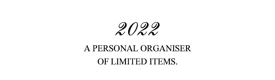 2022 Personal Organizer of Limited Items
