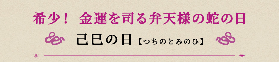 希少！金運を司る弁天様の蛇の日