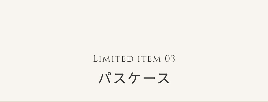 LIMITED ITEM 03 パスケース