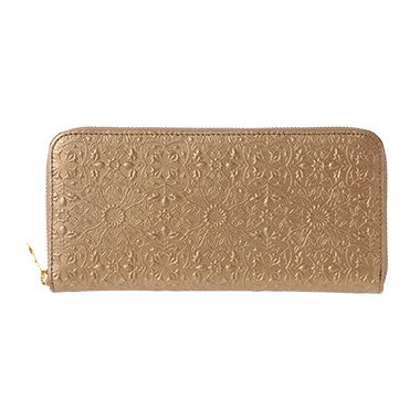 【モリス】ミニラウンドファスナー長財布｜アンティークゴールド