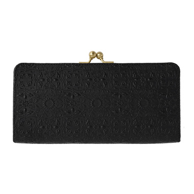 【モリス】スリムガマグチ長財布|ブラック