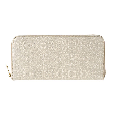 【モリス】ミニラウンドファスナー長財布｜アルビオンホワイト