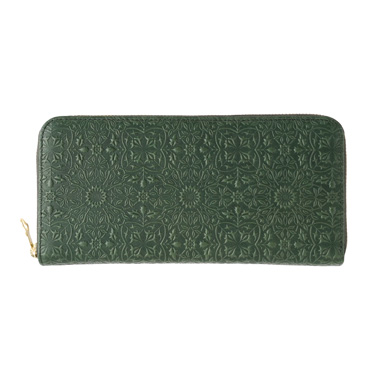 【モリス】ミニラウンドファスナー長財布|ローズリーフ