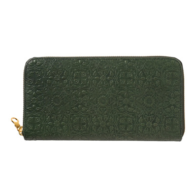 【モリス】ラウンドファスナー長財布|ローズリーフ