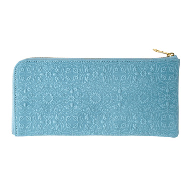 【モリス】L字ファスナー長財布|サムシングブルー・グラスグリーン