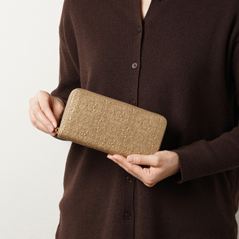 モリス-アンティーク-｜ラウンドファスナー長財布＜アンティークゴールド＞