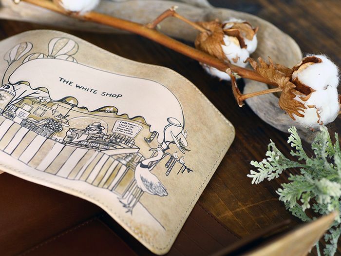 アートヌメレザー｜長三つ折り財布【ホワイトショップ】 | HIRAMEKI