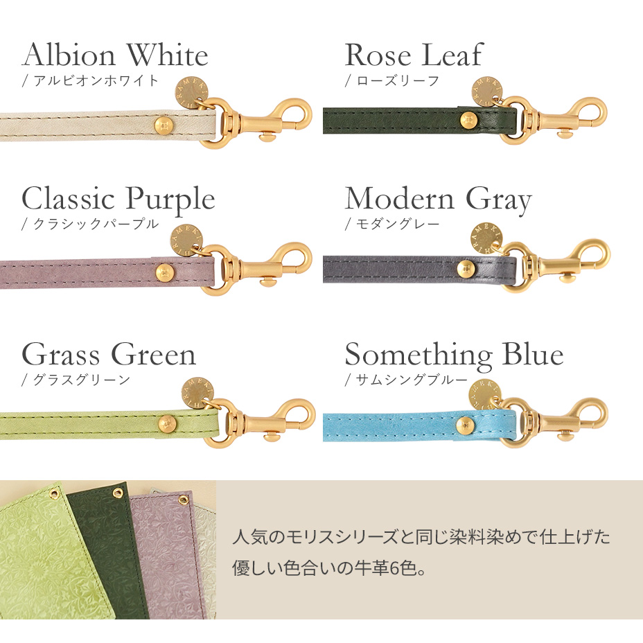  レザーストラップ（ショート） 【モカ】白背景画像