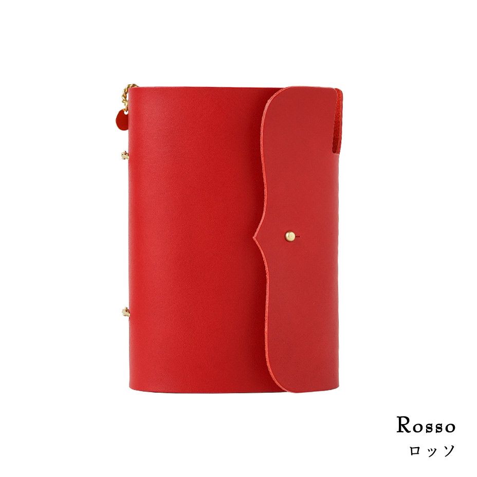 イタリアンレザーシリーズ　裏紙メモカバーMサイズ　ロッソ