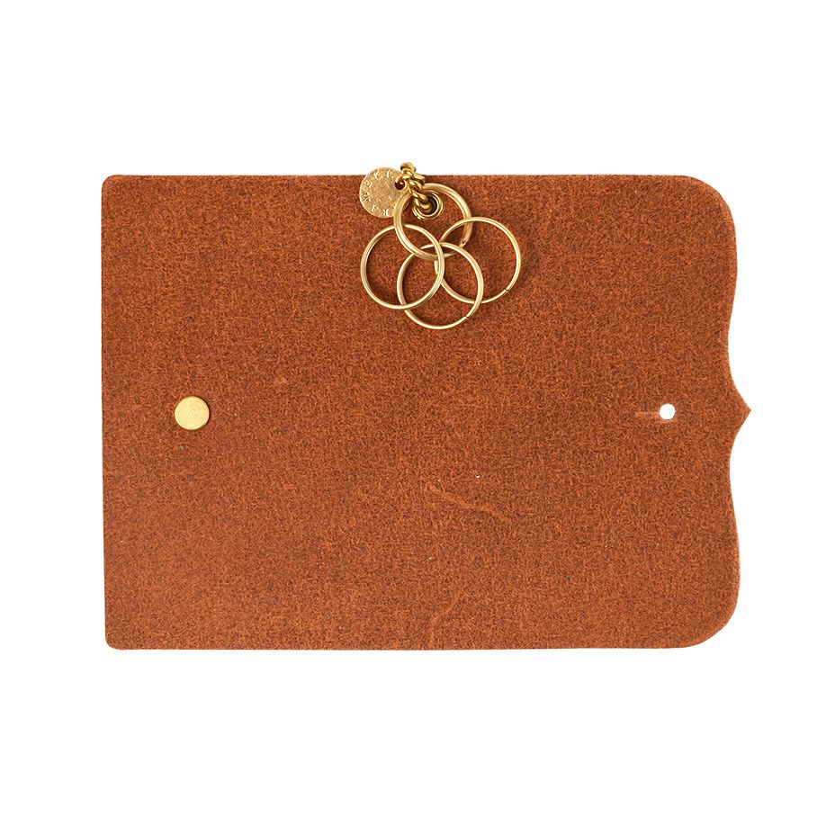 イタリアンレザーシリーズ　ロールキーケース　テラコッタ