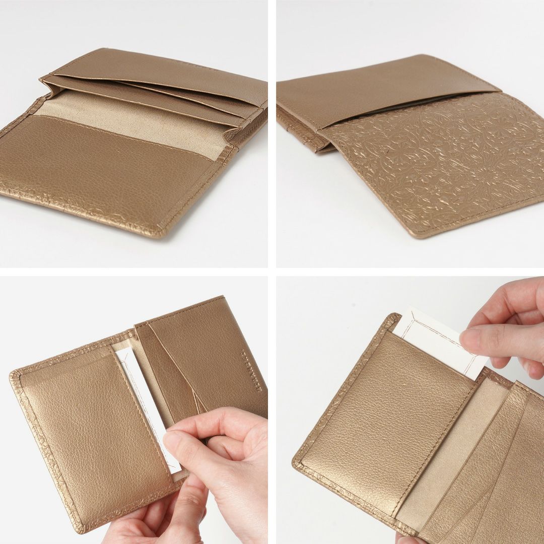 モリスの立体模様が美しい名刺入れ｜仕分けに便利な6ポケット